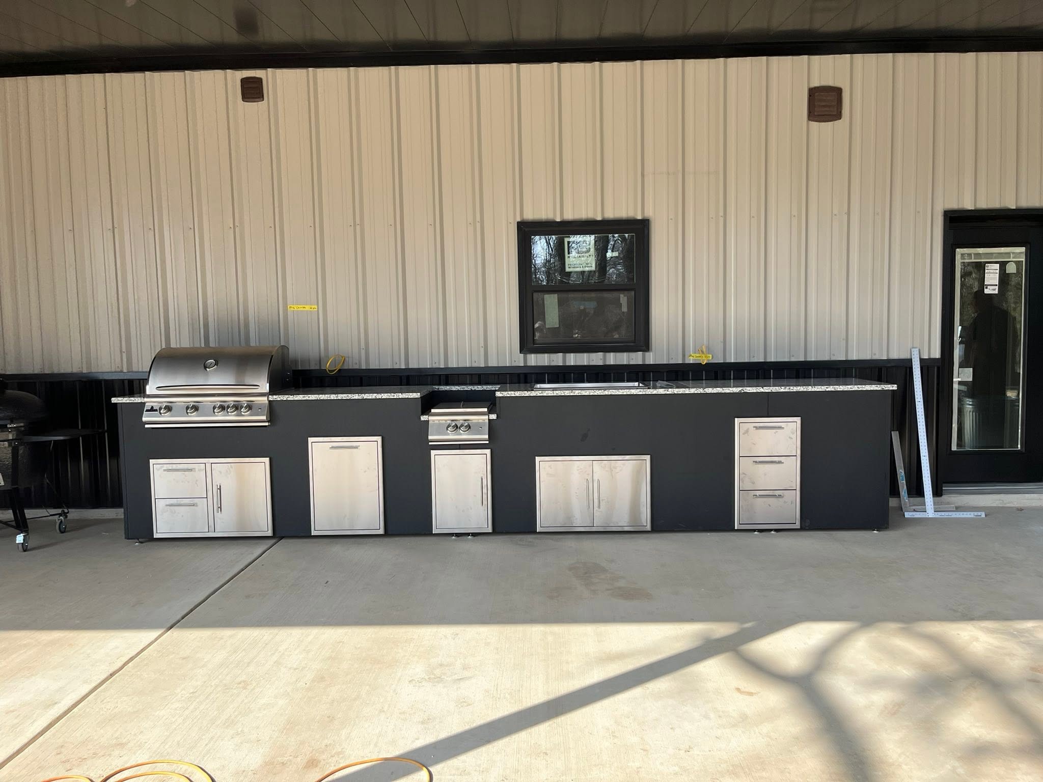 Pellet smoker set up for a low and slow cook